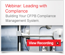 Building CFPB Compliance Management System Webinar
