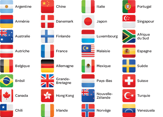Vérifiez en toute simplicité l’identité de clients des pays suivants
